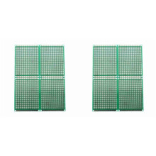 2 Sets of 4 Pieces Double-Side Prototype FR-4 PCB Stripboard Universal Printed Circuit Board 6 X 8cm Size