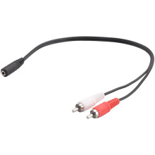 5pièces 3.5mm Stereo Femelle A 2 RCA Male Cable AV Aux Adaptateur Audio Fil