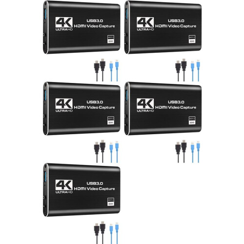 5X Audio Video Capture Card, 4K USB 3.0 Capture Adapter Video Converter 1