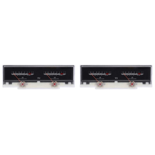 2X Double Pointer VU Meter Stereo Audio Amplifier Board DB Sound Audio Level Indicator Tester Adjustable Backlight 1