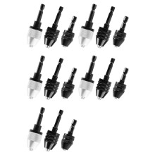15PCS 1/4 Inch Hex Shank Keyless Drill Chuck Quick Change Adapter Converter Impact Drills Bits, Electric Tool