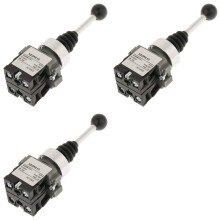 3X Joystick XD2PA12 AC3000V Double Self-Locking 2 Single Lever Switches