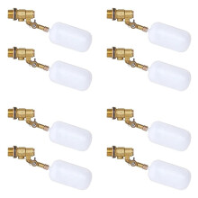 8pcs 1/2 Inch Float Valve, Water Float Valve for Pond Float Valve Shutoff Auto Fill, for Livestock Tanks, Aquariums