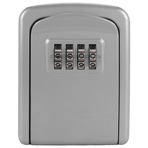 3X Key Lock Box Wall Mounted 4 Digit Combination Lock Box for House Key  Security Key Lock Box Silver 2