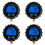 4X Däcktrycksmätare Digital Däcktestare Display Lufttrycksmanometer Snabbkopplingskopplingsgänga 1/8 1