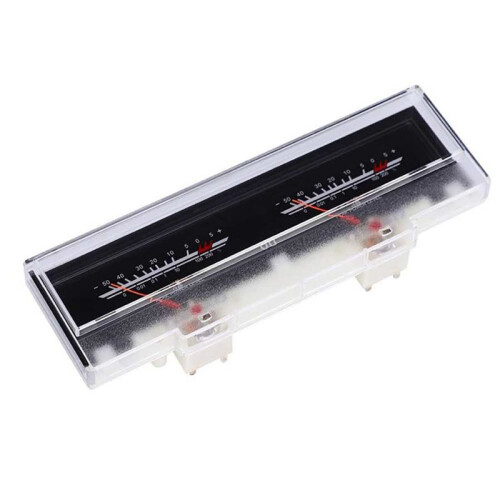 2X Double Pointer VU Meter Stereo Audio Amplifier Board DB Sound Audio Level Indicator Tester Adjustable Backlight
