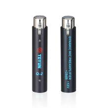 6X TEYUN Q2 Microfoon Dynamische Voorversterker 28Db Gain Dynamische Microfoonversterker 48V Metalen Structuur Q-2 voor Live