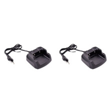 2X Ładowarka C-51 Ładowarka Biurkowa Stacja Ładująca do QuanSheng UV-K5/UV-K6/UV-K58/UV-5R Dwukierunkowe Radio z Wtyczką EU