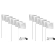 Marking Flags Flags for Lawn 60 Pack, PVC Small Flags,Marking Flags Lawn Flags, Garden Flags,Survey Flags,White