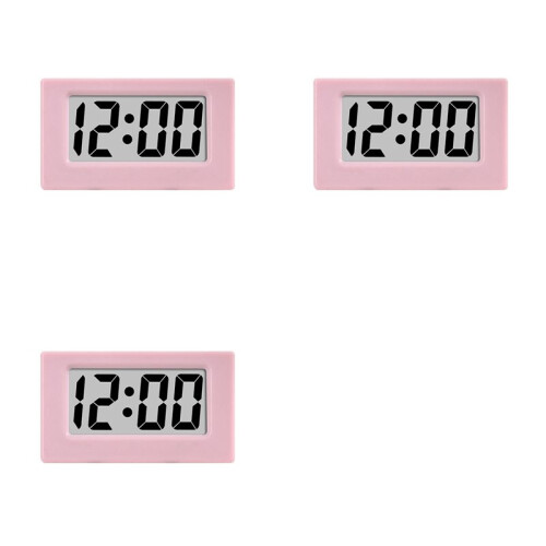 3X  Clock Triangle LED Screen Lectronic Digital Alarm Screen Desktop Clock for Home Office Table Bedroom Decor
