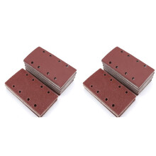 80Pcs Square Sandpaper Grit Flocking Sand Paper 8 Hole 40-80 Grit Assortment Abrasive Paper Sheets for Car Polish Tools