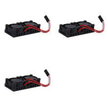 3X Dual Fan with Heat Sink, Double Cooling Fans Cooler for Raspberry Pi 4B/3B+