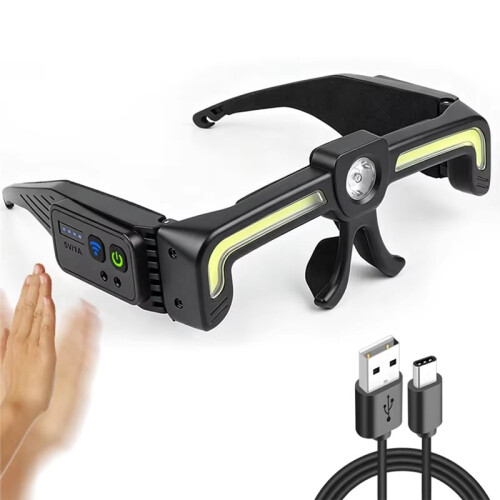 Multifunction LED Glasses Goggle Light Wave Sensor Headlight for Night Running,Camping, Fishing, Cycling, Work Light 1