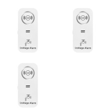 3X Water Sensor 90dB Alarm Water Leak Detector Alert Monitoring of Leaks and Drip Alarm for Kitchen Bathroom Basemen