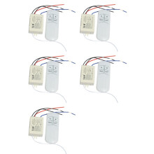 5X Sem Fio /OFF 1 Way 220V Lâmpada Controle Remoto Receptor Transmissor Controlador Lâmpada Peças de Reposição para Casa