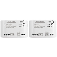 2X 1CH RF AC85-250V WIFI Tuya Remote Control 433 Light 10A Rele Relay Self-Locking Interlock Inching