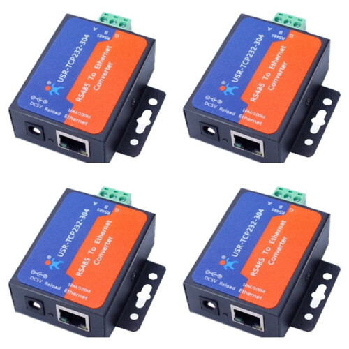4X Modbus Serial Port RS485 to Ethernet Converter Server USR-TCP232-304 Data Transmission DHCP/DNS Supported