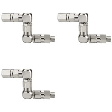 3pcs 1/4 Z-Type Joint Paint Sprayer Pump Accessory 1/4 (M) X 1/4 Inch (F) Z-Swivel 6500PSI Stainless Steel 360 Rotation