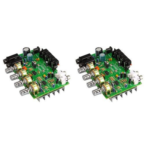 2X  12V 40W+40W Stereo Audio Amplifier Board Digital Microphone Amplifier with Tone Control Speaker AMP