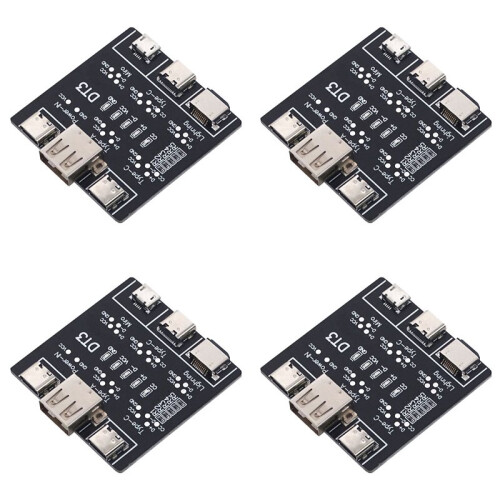 4X USB Data  Detection Board for IOS Android Micro-USB Type-C Short Circuit  Detection Board DT3