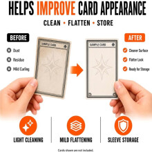 245 PCS Trading Card Cleaning Kit, Sports Card Care Flattening Kit with Sleeves and Tools