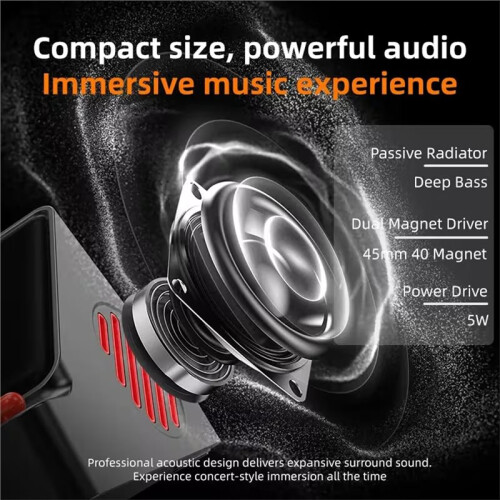 Desktop Pixel LED Screen  Speaker, Programmable Pixel Wireless Speaker Sound Device for PC Room Decor B