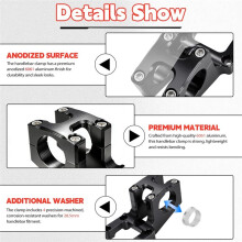 Electric Dirt Bike Handlebar Risers for Light Bee S/X Handle Bar Mount Clamp Risers