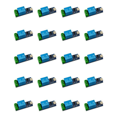 20X  USB Relay Module TYPE-C Interface with Overcurrent Protection Support Computer Serial Port Control