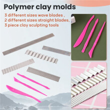 Clay Slicer Blade,8Pcs Flexible Polymer Clay Cutter Slicing Tools for DIY Cutting Shaping Modelling Sculpting
