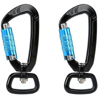 Pack of 2 Rotating Carabiner Hook,Safety Carabiner with Swivel, 360 Rotating Rustproof Ultralight Carabiner