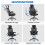 Ergonomic Home Office Chair Mesh Chair with Back Support Armrests for Work Black 4
