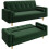 Convertible Sofa Bed Velvet Couch Click Clack Modern Sleeper Sofa Settee Green 1