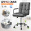 Leather Office Chair Adjustable Computer Desk Chair with Arms Home Study Work 4