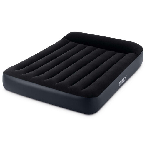 Colchão de ar duplo com cabeceira, 191x137x25 cm