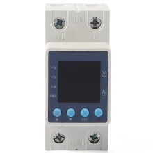 Multifunctional over/Under Voltage Protector 120VAC 63A, Adjustable Current & Voltage Relay with LED Display
