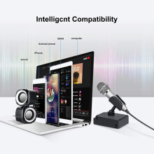 Microphone Vocal / Instrument Portable pour TéLéPhone Portable Ordinateur Portable Sumsung Android (4 en 1)
