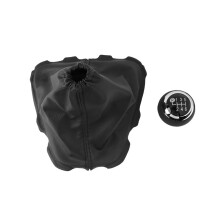 For Auris E150 2006-2012 6 Speed Car Gear Shift Knob Lever Shifter Hand Stick Leather Boot Cover Black