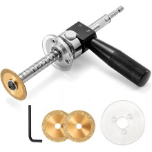 7" Inre Rörskärare Verktyg med Metallhandtag, 1/4" Hexskaft, 3 Kornslevar, för PVC, PPR & ABS Rör