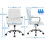 Home Office Chair Leather Computer Desk Chair with Arms for Study or Work White 3