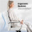 Home Office Chair Leather Computer Desk Chair with Arms for Study or Work White 4
