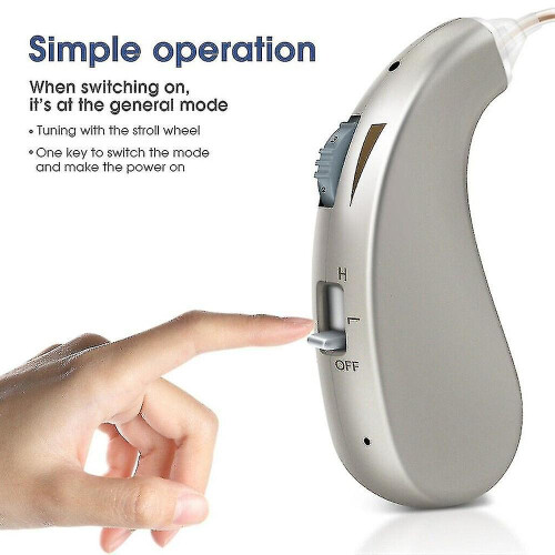 Rechargeable Digital Hearing Aid Sound Voice Amplifier Behind Ear Adjustable 2