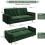 Convertible Sofa Bed Velvet Couch Click Clack Modern Sleeper Sofa Settee Green 4