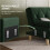 Convertible Sofa Bed Velvet Couch Click Clack Modern Sleeper Sofa Settee Green 9