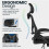 Ergonomic Home Office Chair Mesh Chair with Back Support Armrests for Work Black 2