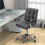 Leather Office Chair Adjustable Computer Desk Chair with Arms Home Study Work 11