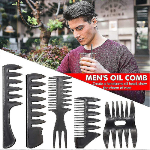 5Pcs Men'S Styling Comb Set Classic Retro Styling Men'S Comb 1