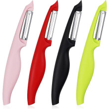 4Pcs Peeler Potato Peelers Swivel Fruit Vegetable Peeler for Kitchen Good Grip Stainless Steel Apple Peeler with Non-Slip Hand