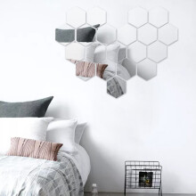 Flexible Mirror Sheets, Mirror Wall Stickers Non Glass Self Adhesive Mirror For Bathroom, Bedroom Dresser(50*50CM)