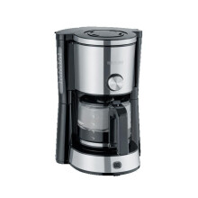 Cafetière filtre avec réglage de l'arôme - SEVERIN - KA4825 - Jusqu'à 10 tasses, anti-gouttes, porte-filtre amovible, Noir et inox