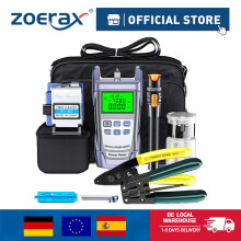ZoeRax Kit d'outils 11 en 1 Fibre Optique FTTH, avec Coupeur, Mesureur de Puissance -70~+10dBm et Localisateur de Défaut Visuel 10mW